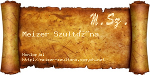 Meizer Szultána névjegykártya